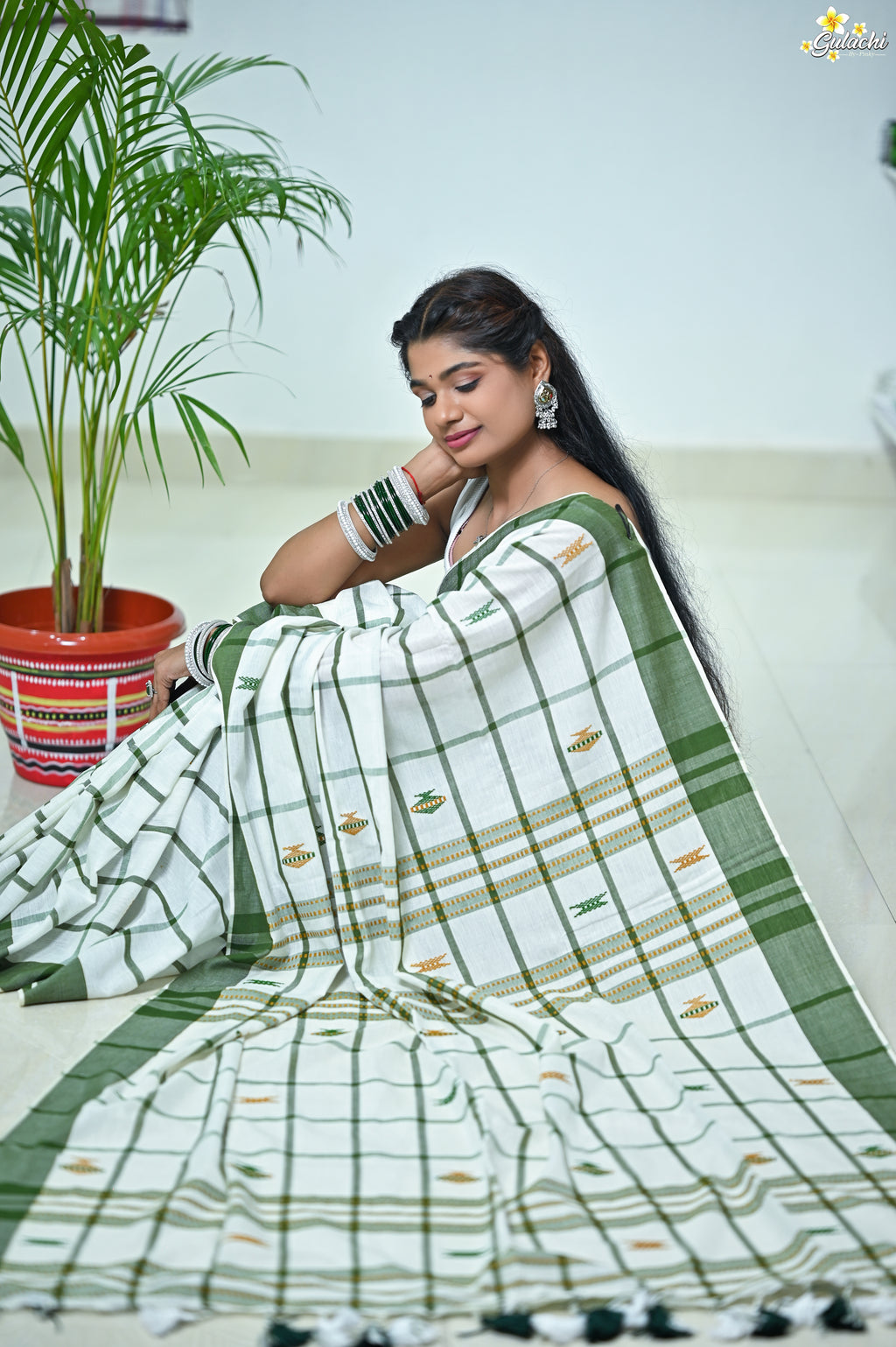 Handloom Cotton Jhal Saree