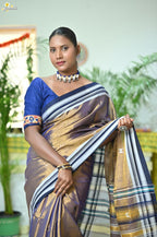 Tissue Cotton Fusion Saree