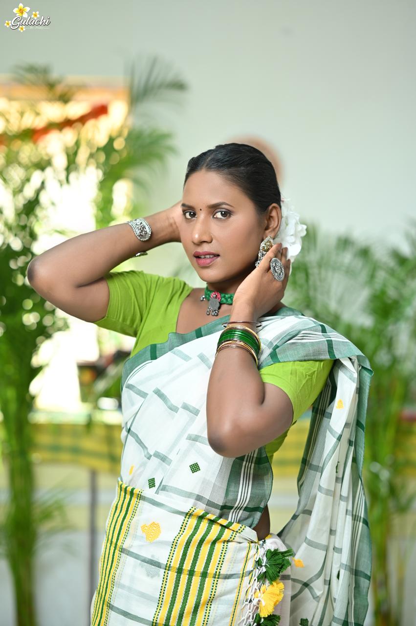 Mercerised Cotton Jhal Saree