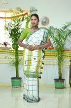 Mercerised Cotton Jhal Saree
