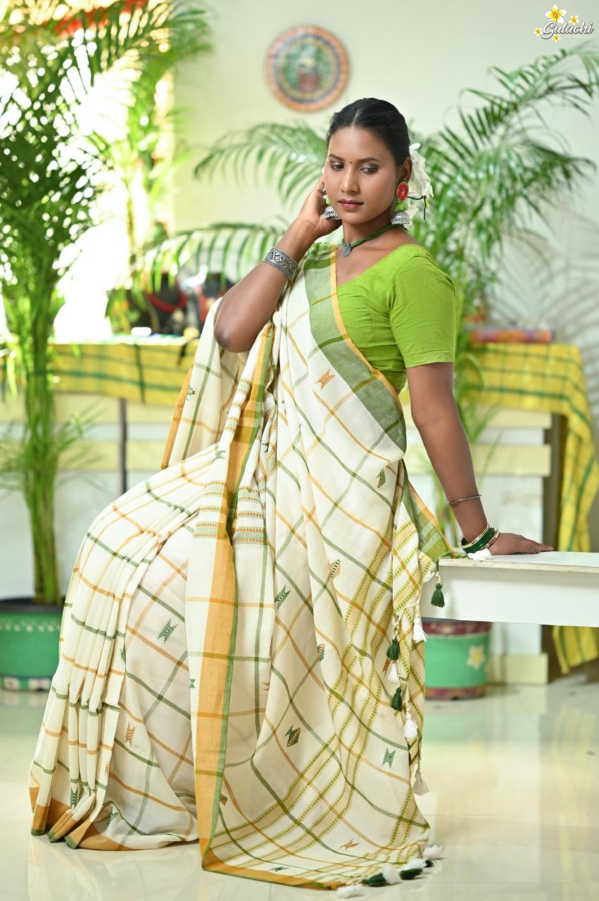 Handloom Cotton Jhal Saree