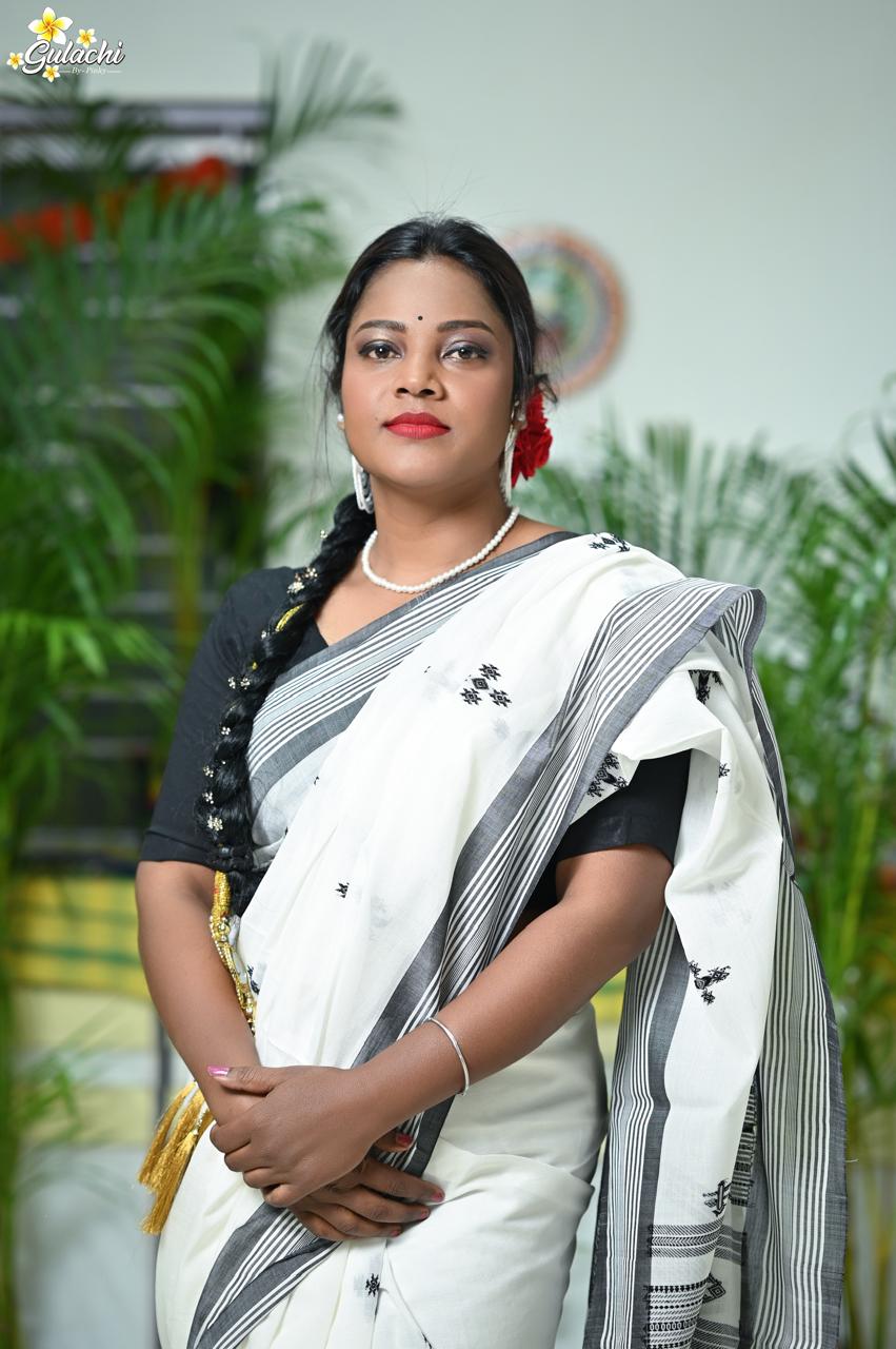 Mercerised Tribal Fusion Saree