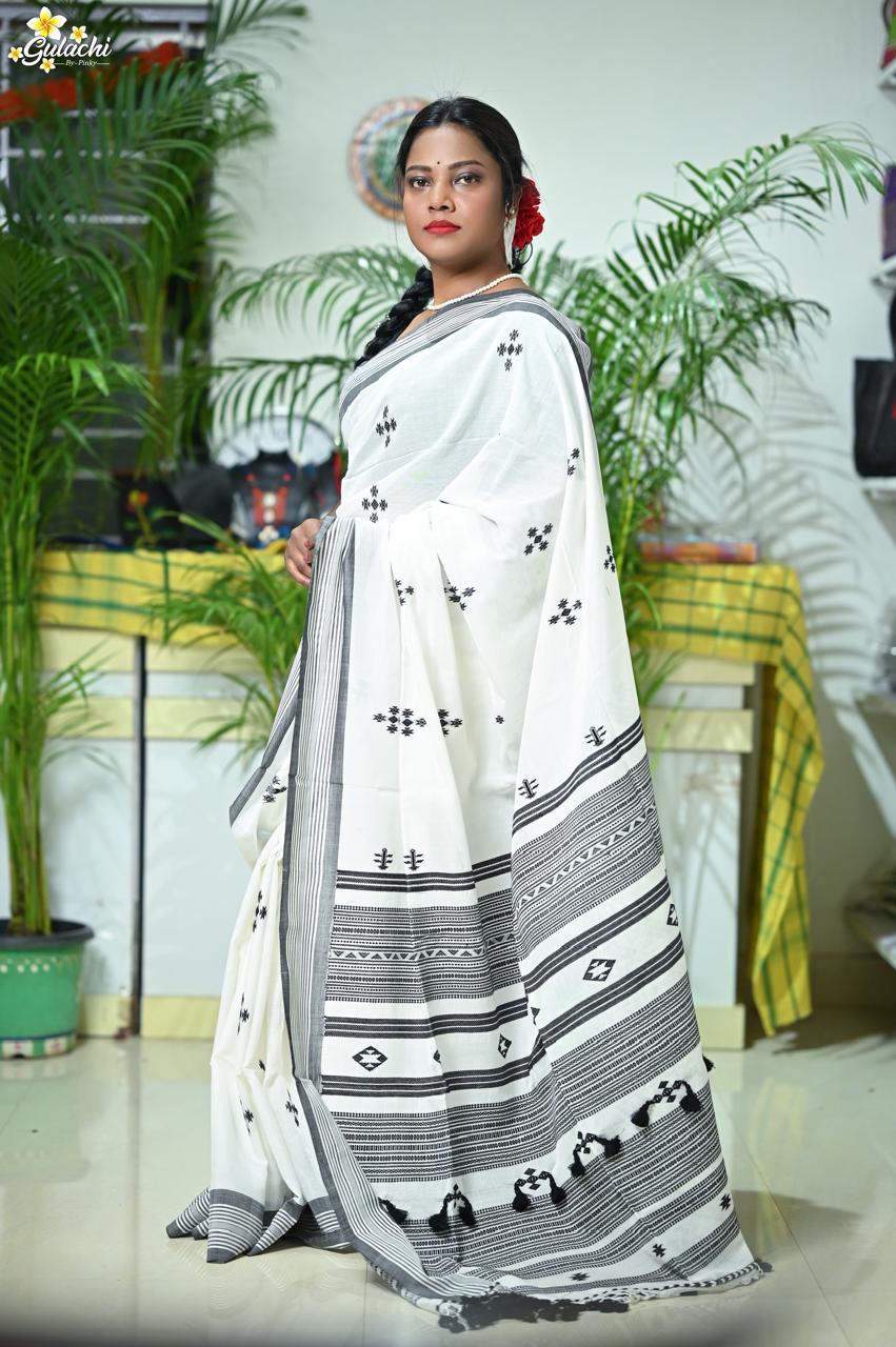 Mercerised Tribal Fusion Saree
