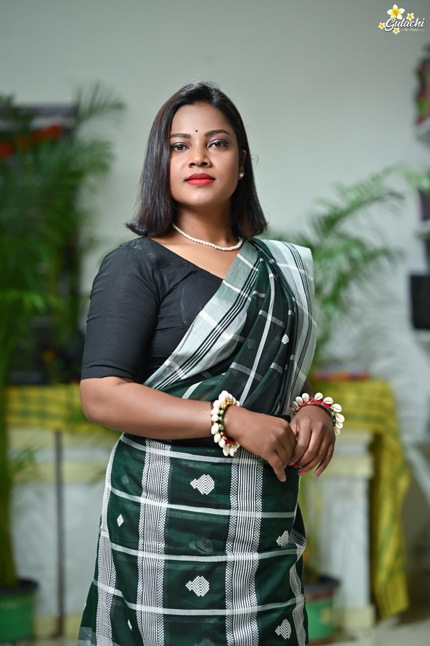 Mercerised Cotton Jhal Saree