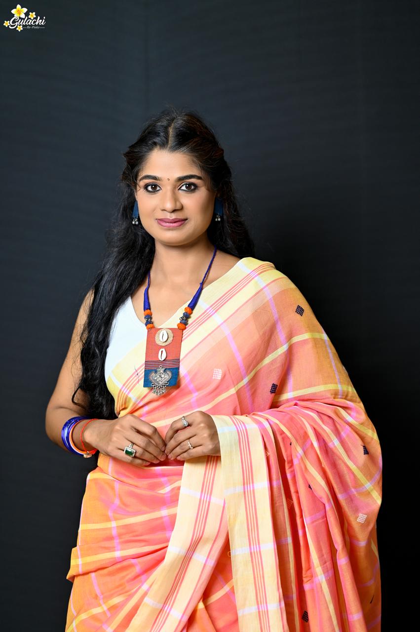 Mercerised Cotton Jhal Saree