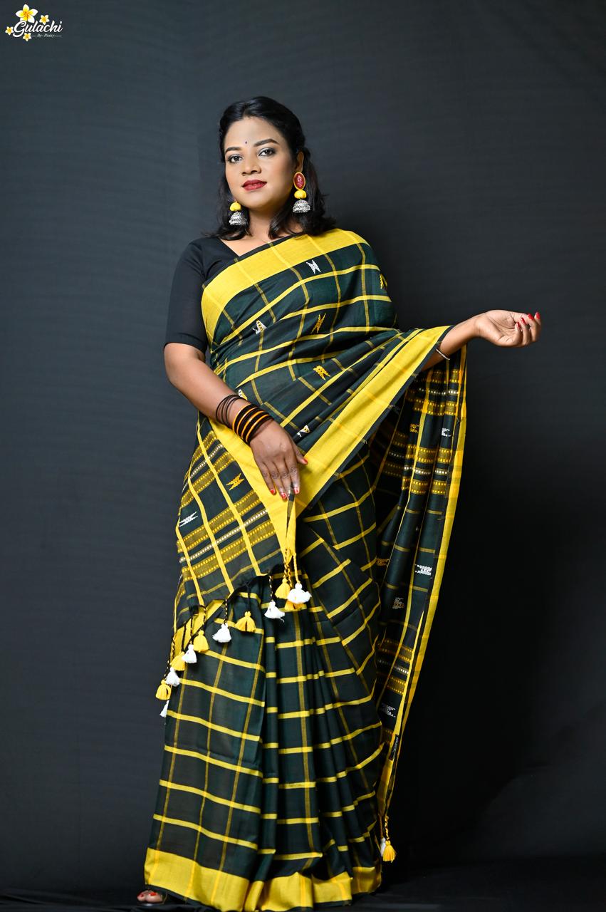 Handloom Cotton Jhal Saree