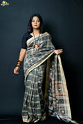 Linen Jhal Saree