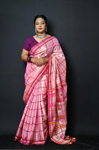Tissue Cotton Jhal Saree