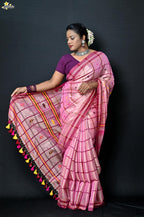 Tissue Cotton Jhal Saree